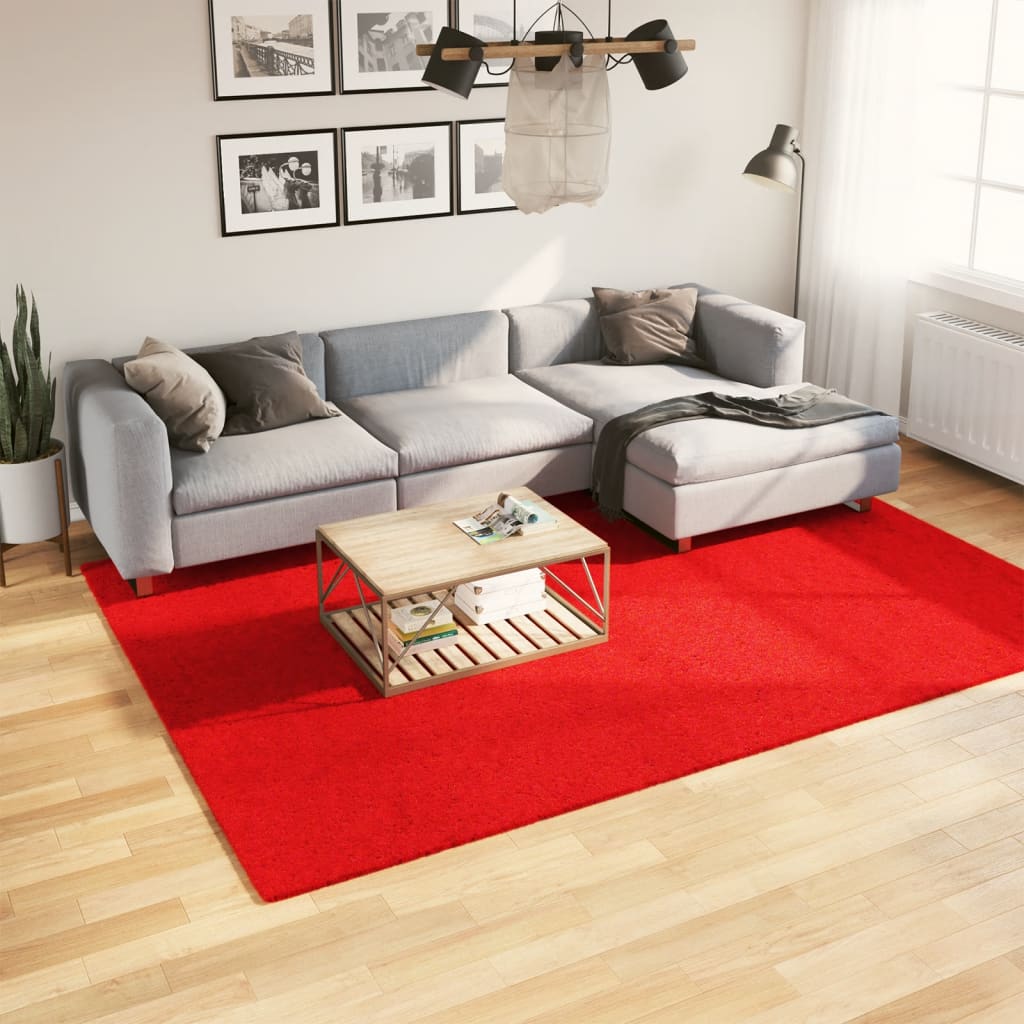 VidaXL Teppich Oviedo niedriger Flor 200x280 cm rot