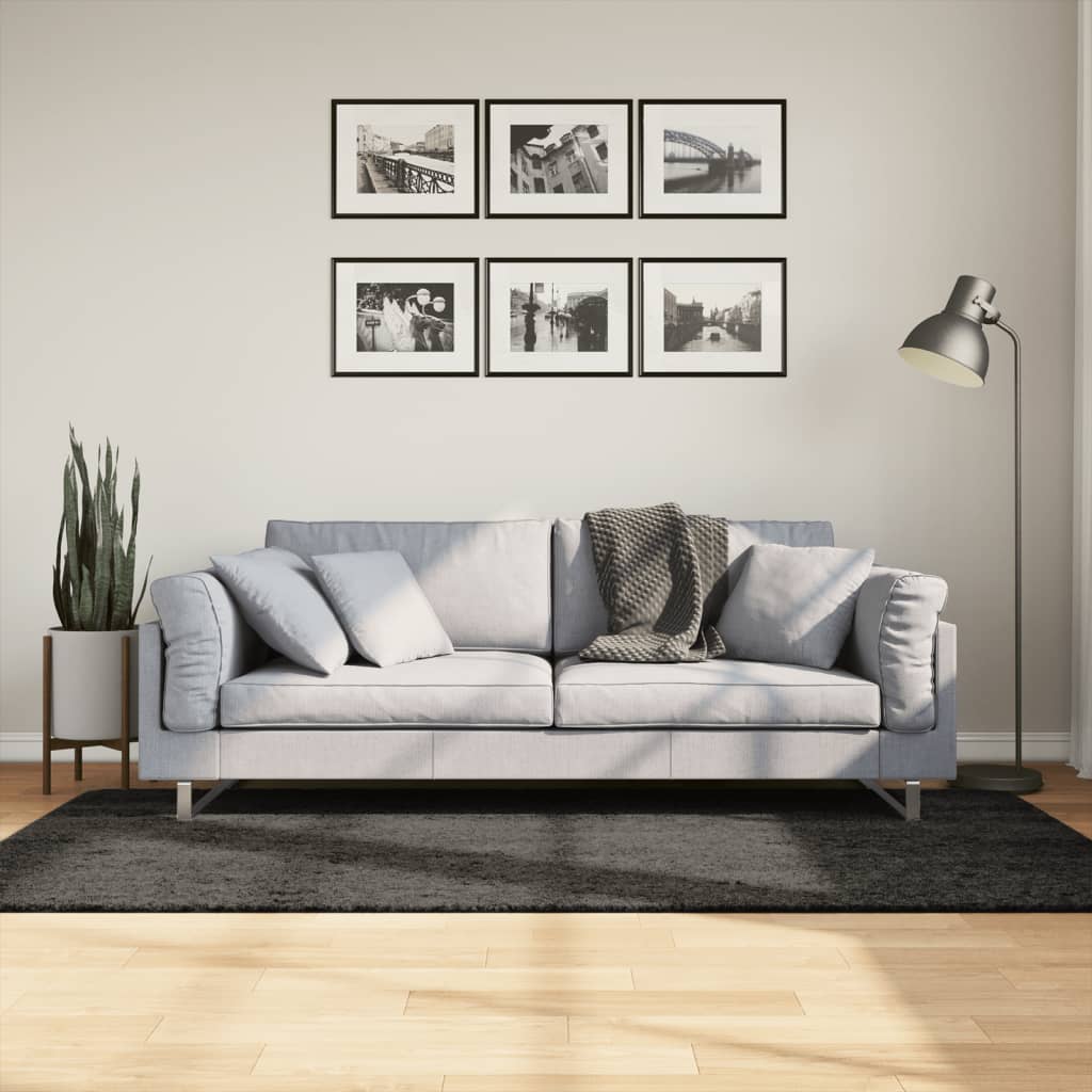 Vidaxx Teppich Istan Hochflor glänzend 100x200 cm Anthrazit