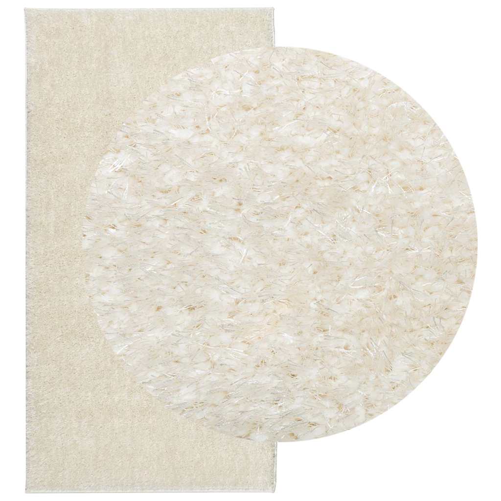 Vidaxx Teppich istan Hochflor glänzend 80x150 cm cremefarben