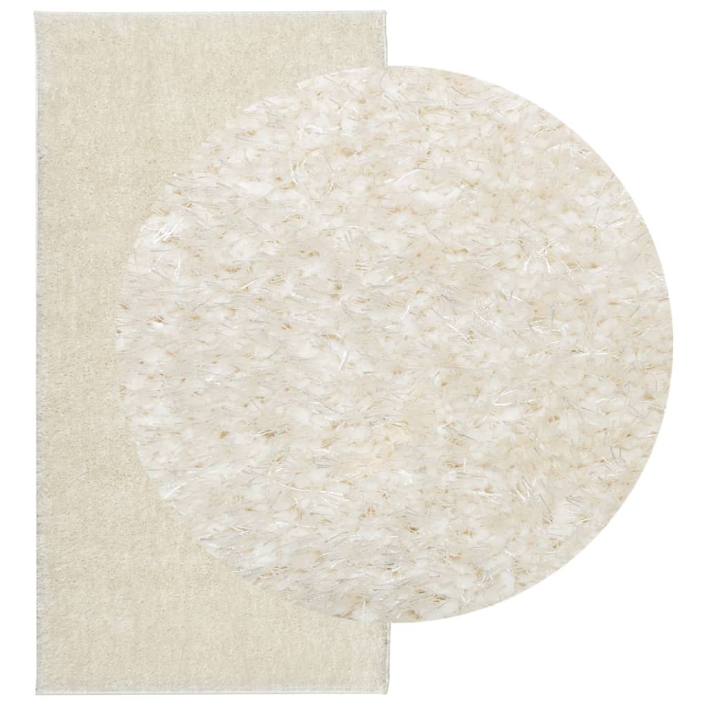 Vidaxx Teppich istan Hochflor glänzend 100x200 cm cremefarben