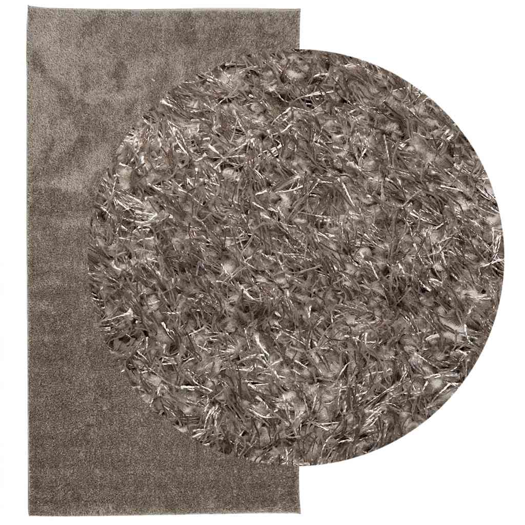 VidaXL Teppich istan Hochflor glänzend 80x150 cm grau