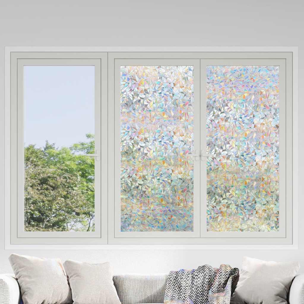 VidaXL Fensterfolien 5 Stk. mattes 3D-Regenbogenmuster PVC