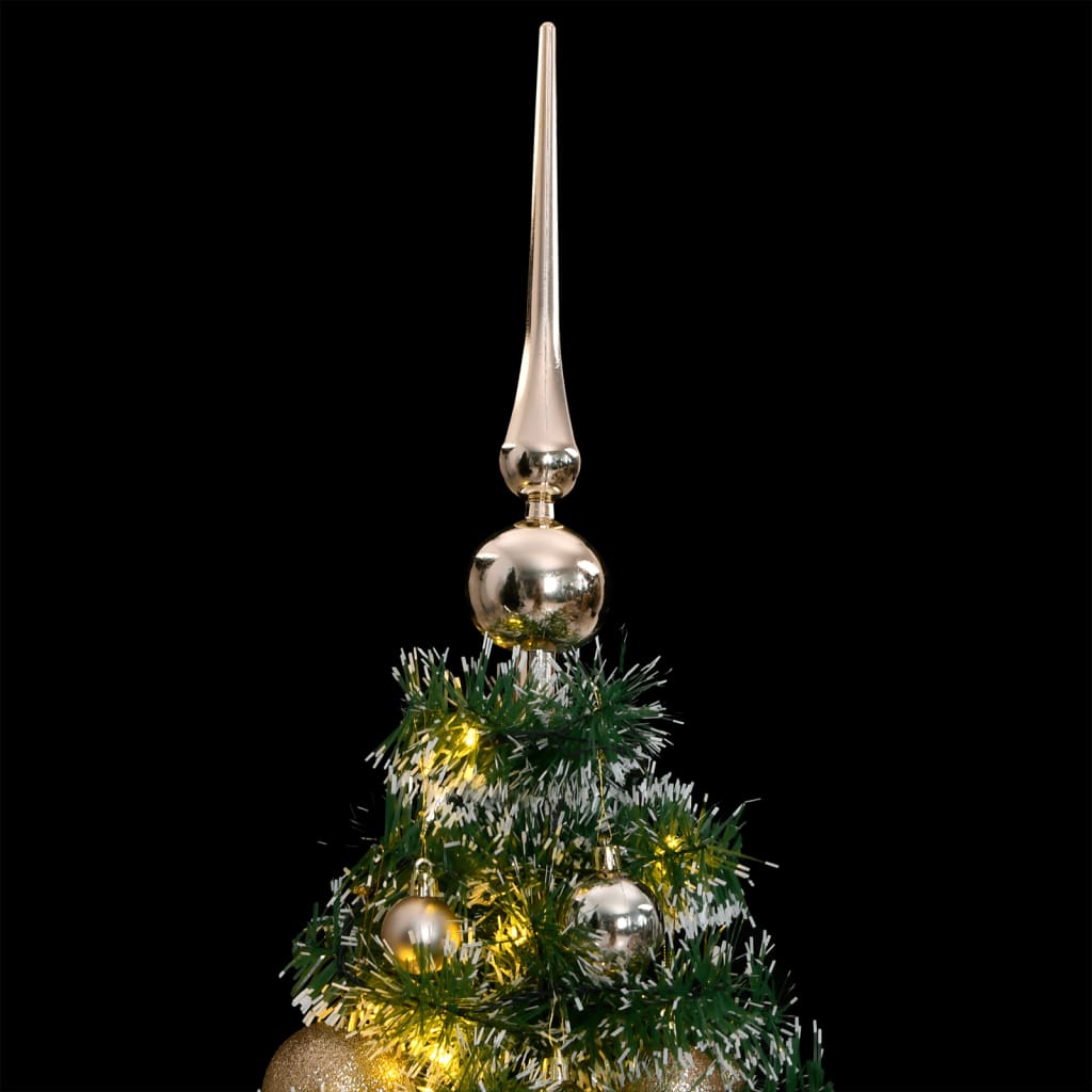 VidaXL Künstlicher Weihnachtsbaum 150 LEDs, Kugeln und Schnee 150 cm