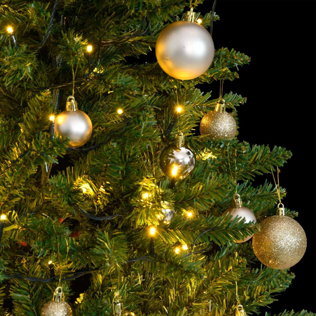 VidaXL Künstlicher Weihnachtsbaum mit Scharnieren 150 LEDs und Weihnachtskugeln 150 cm
