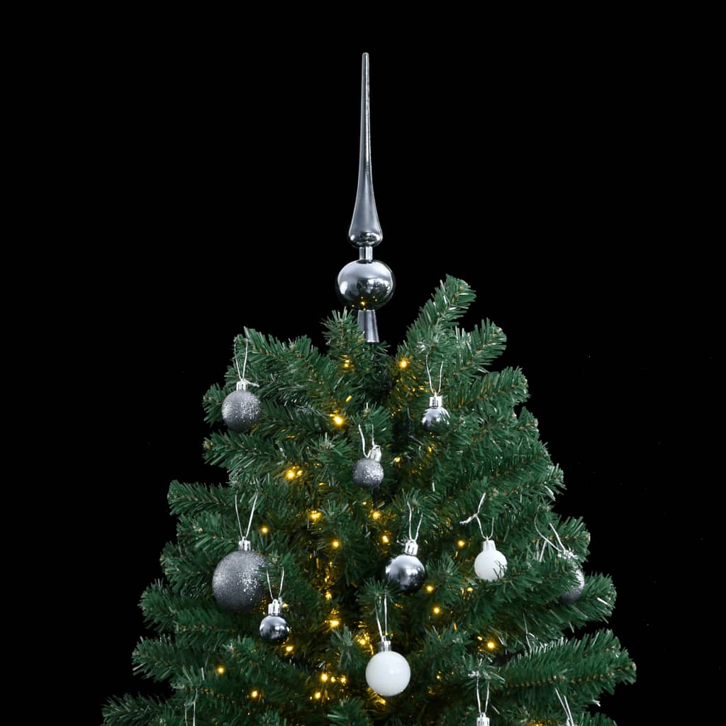 VidaXL Künstlicher Weihnachtsbaum mit Scharnieren 300 LEDs und Weihnachtskugeln 240 cm