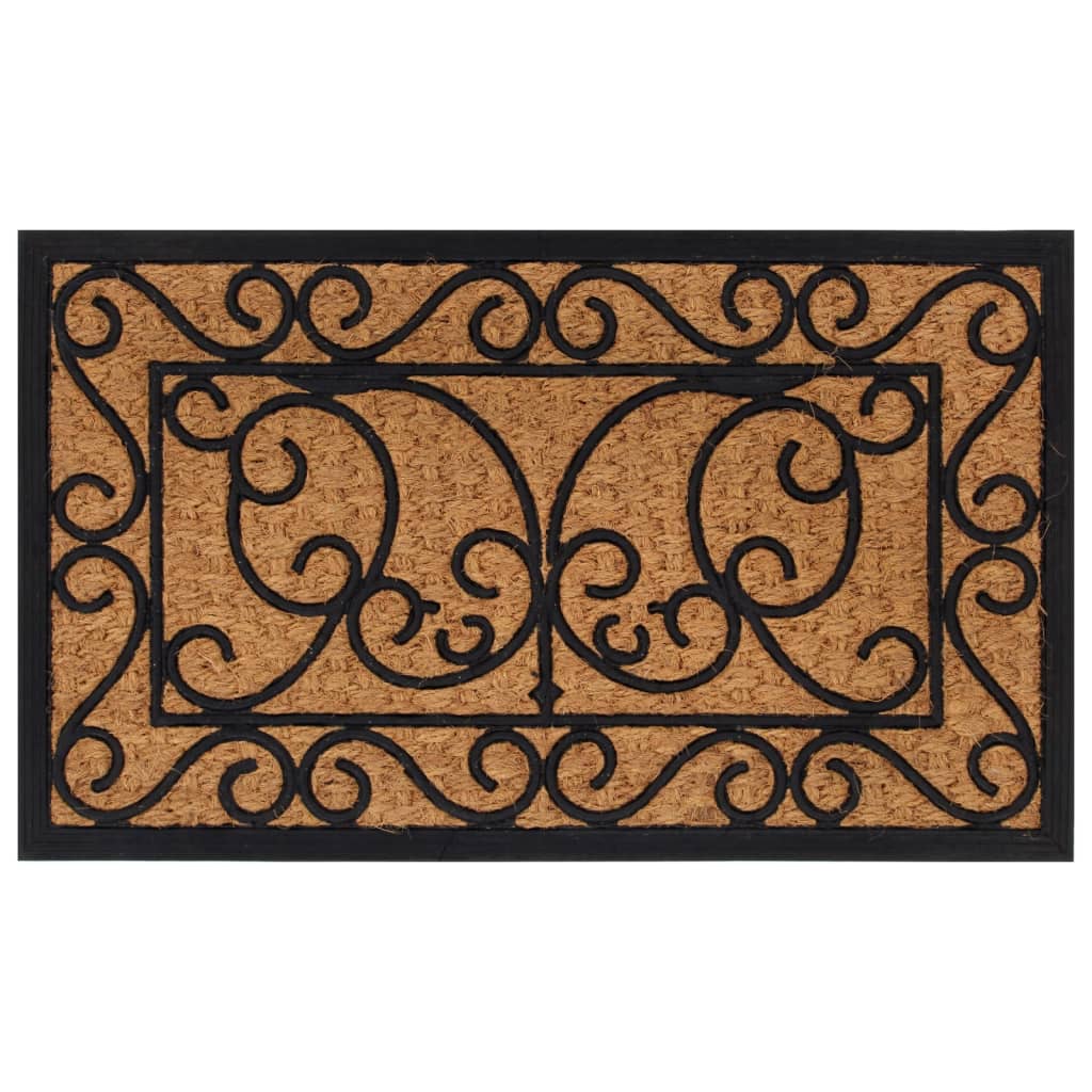 Vidaxx Fußmatte rechteckig 45x75 cm aus Gummi und Kokosfaser