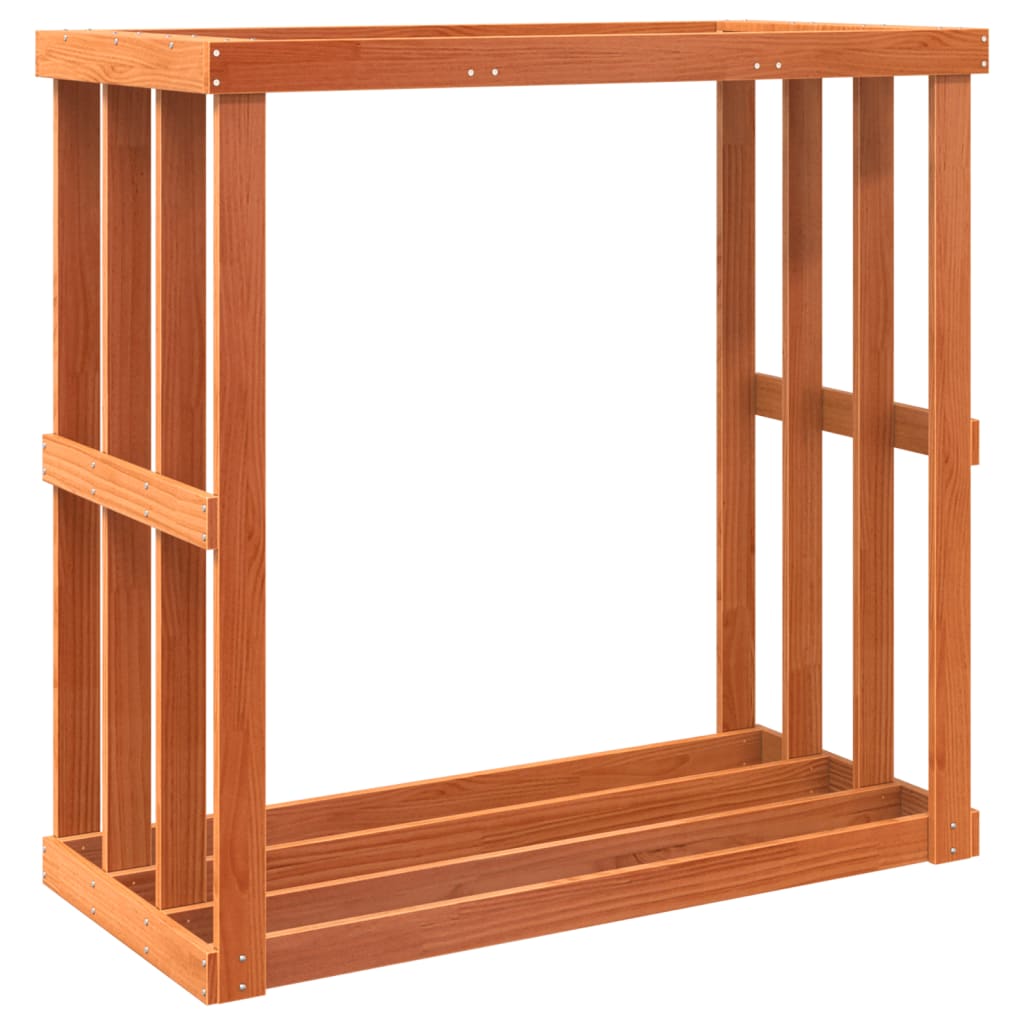 Vidaxxl Holzscheithalter 108x52x106 cm massives Kiefernholz, braun gewaschen