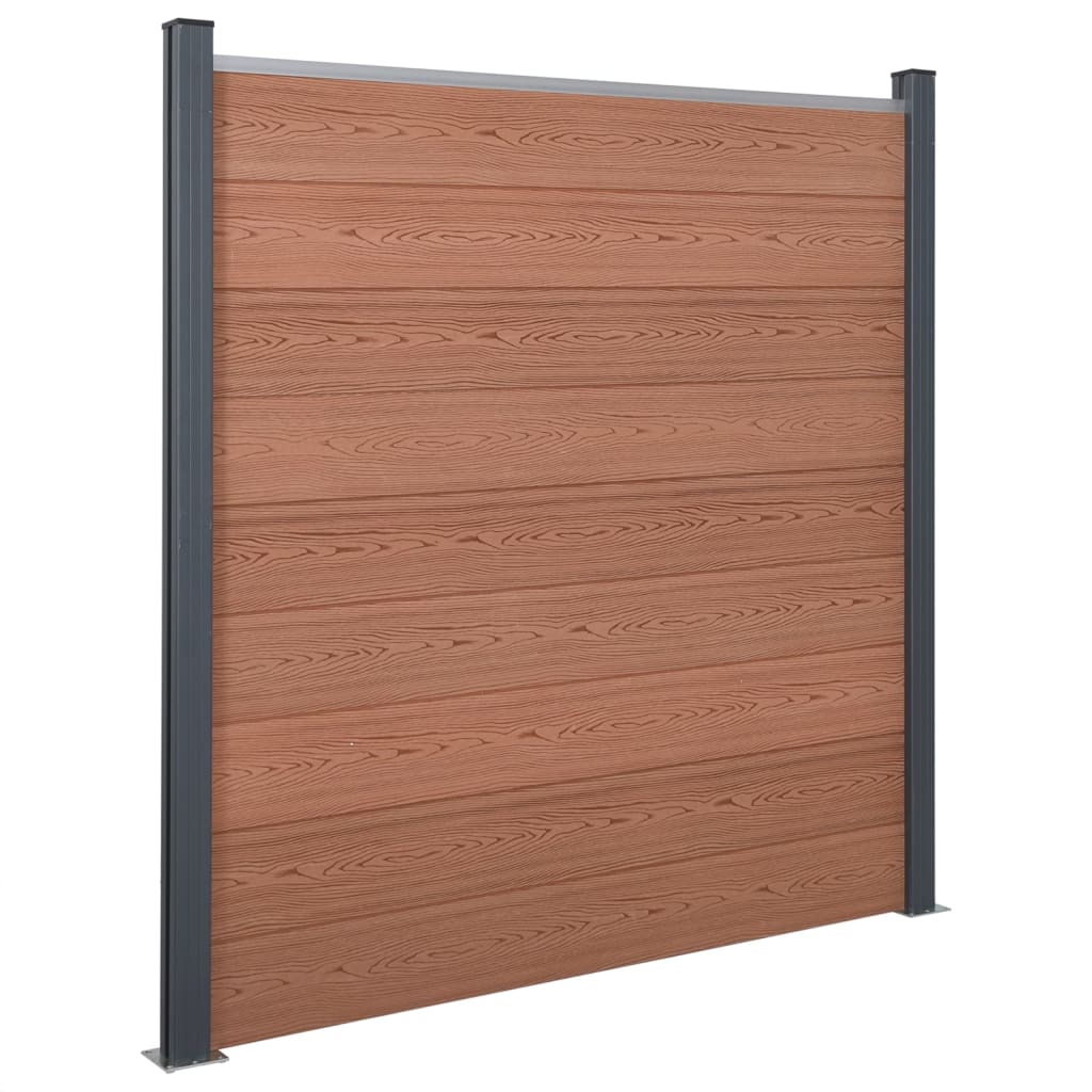 VidaXL Zaunelement-Set 180 x 186 cm HKC braun