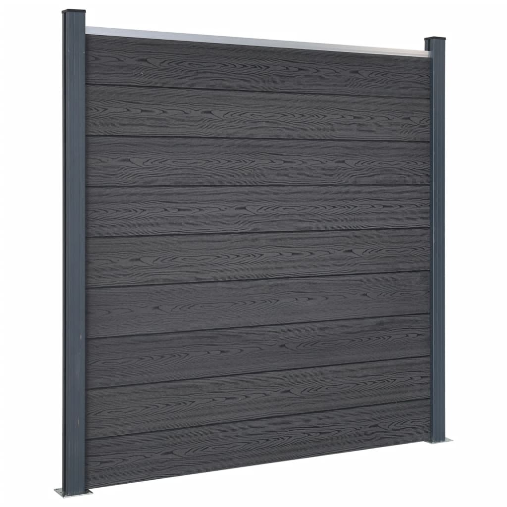 VidaXL Zaunelement-Set 180 x 186 cm HKC grau