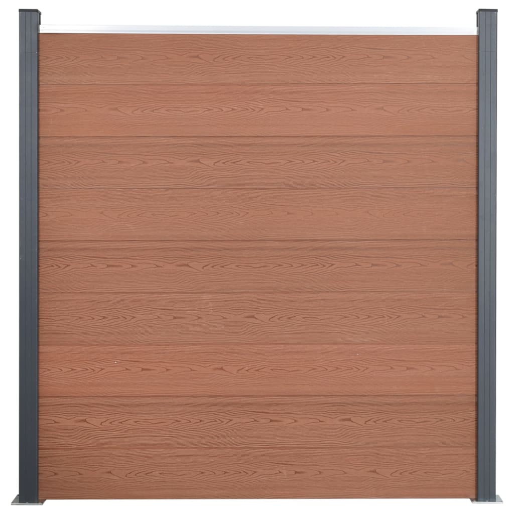 VidaXL Zaunelement-Set 526 x 186 cm HKC braun