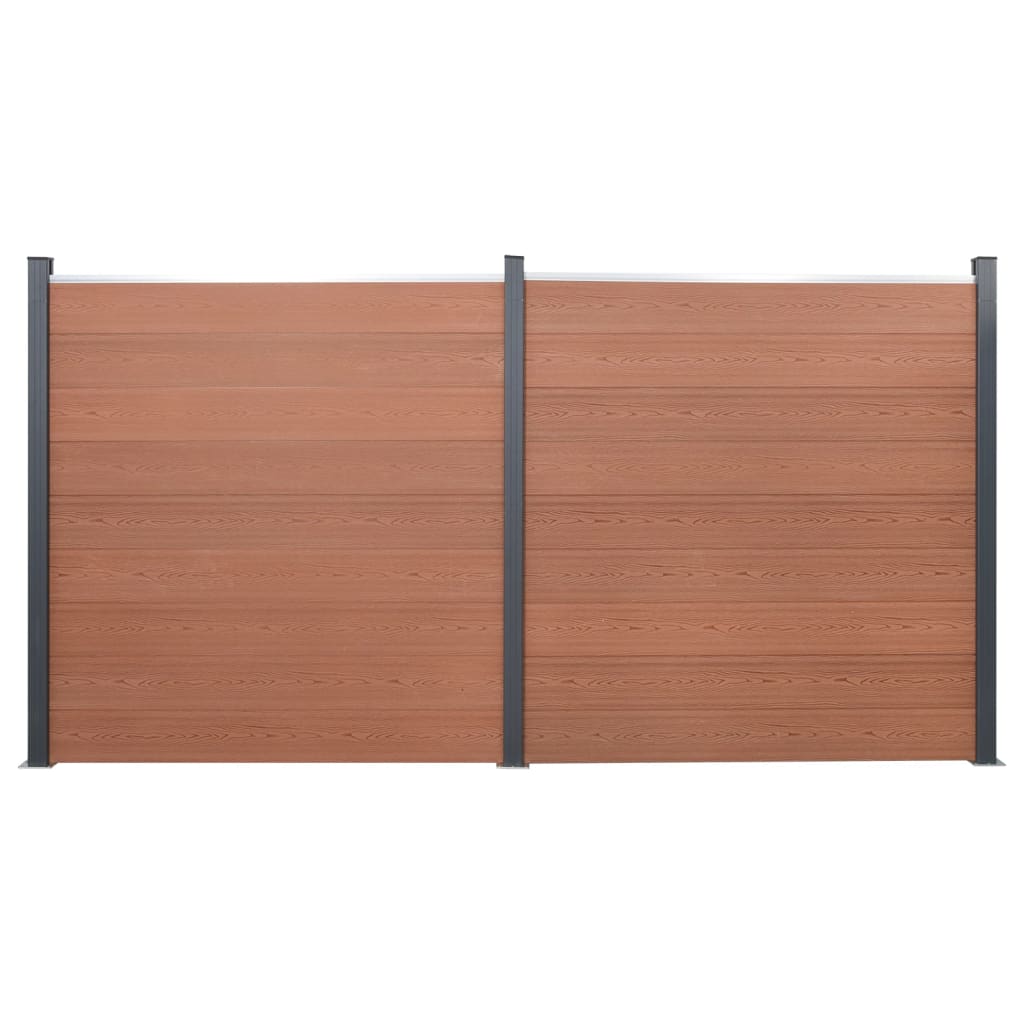 VidaXL Zaunelement-Set 353 x 186 cm HKC braun