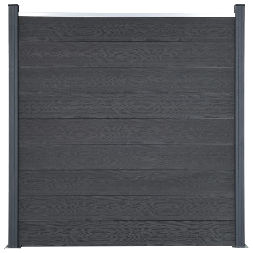 VidaXL Zaunelement-Set 353 x 186 cm HKC grau