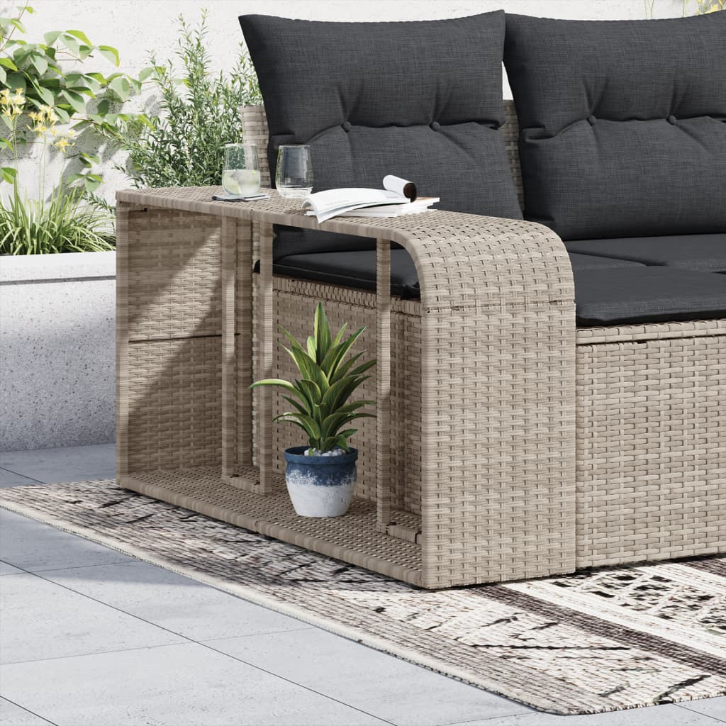 Vidaxl Lagerregale 2 Stk. Polyrattan hellgrau