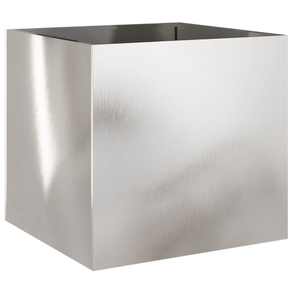 Vidaxx Pflanzgefäß 49x47x46 cm Edelstahl silberfarben