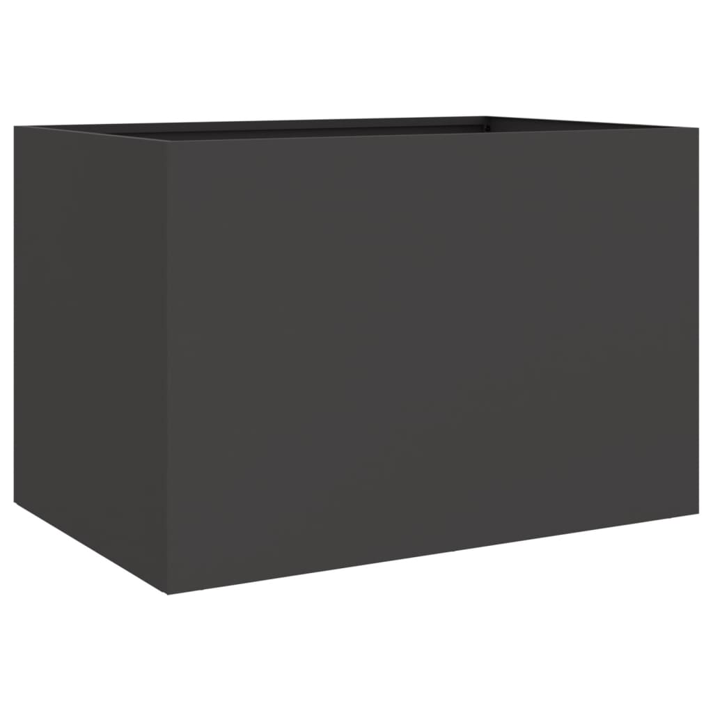Vidaxx Pflanzgefäß 62x40x39 cm Stahl schwarz