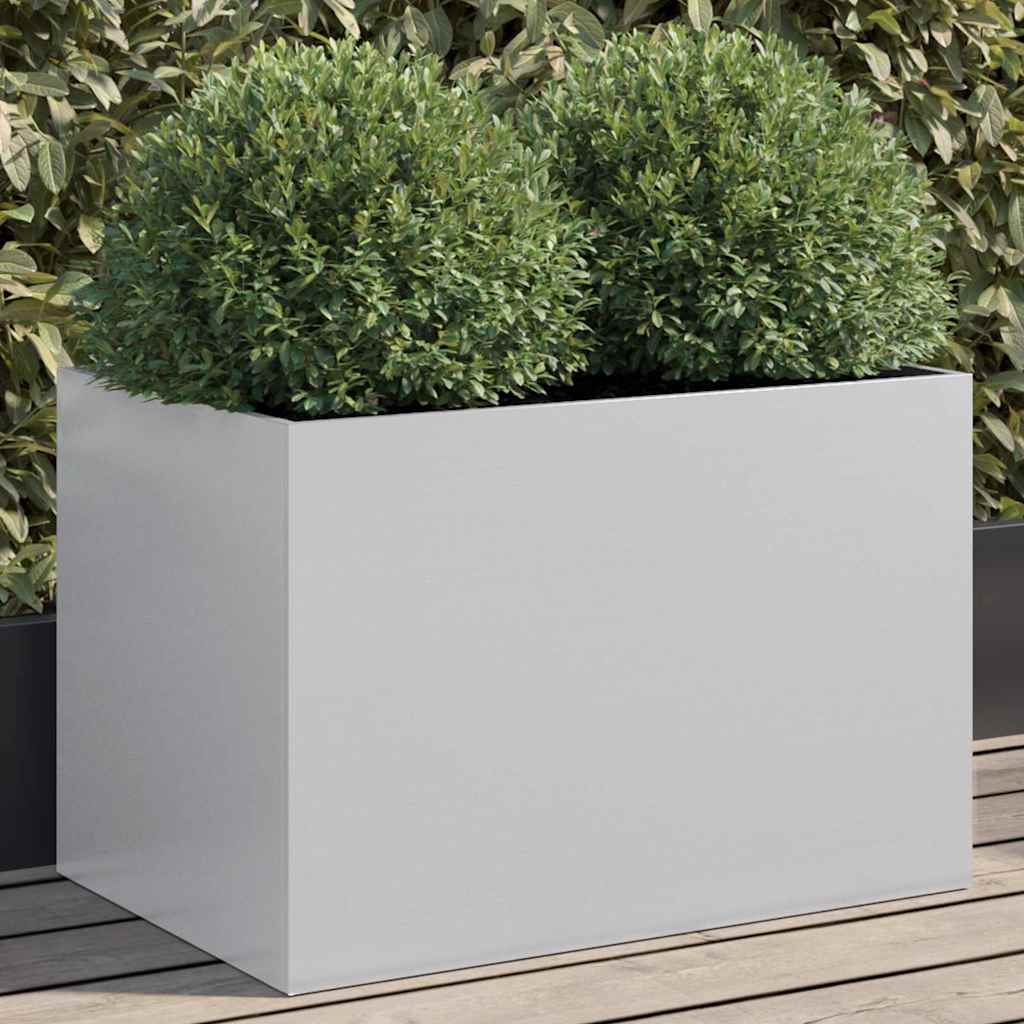 Vidaxx Pflanzgefäß 62x40x39 cm verzinkter Stahl silberfarben