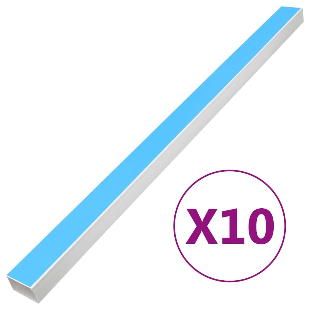 Vidaxxl Kabelkanal selbstklebend 60x60 mm 10 m PVC