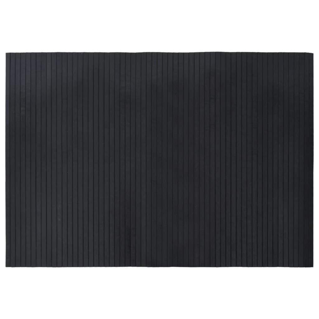 VidaXL Rechteckiger Teppich 70x100 cm Bambus schwarz