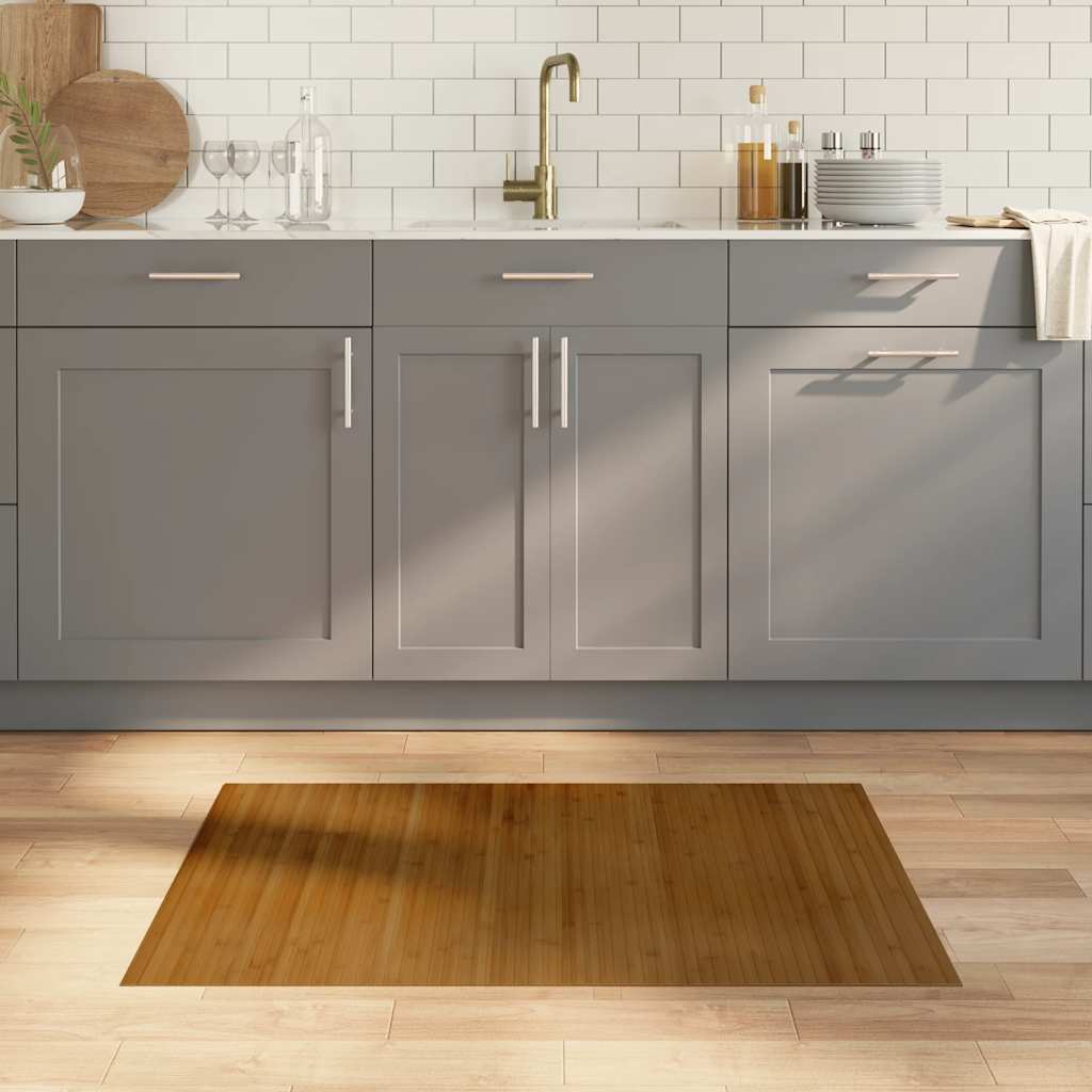 Vidaxx rechteckiger Teppich 70x100 cm Bambusbraun
