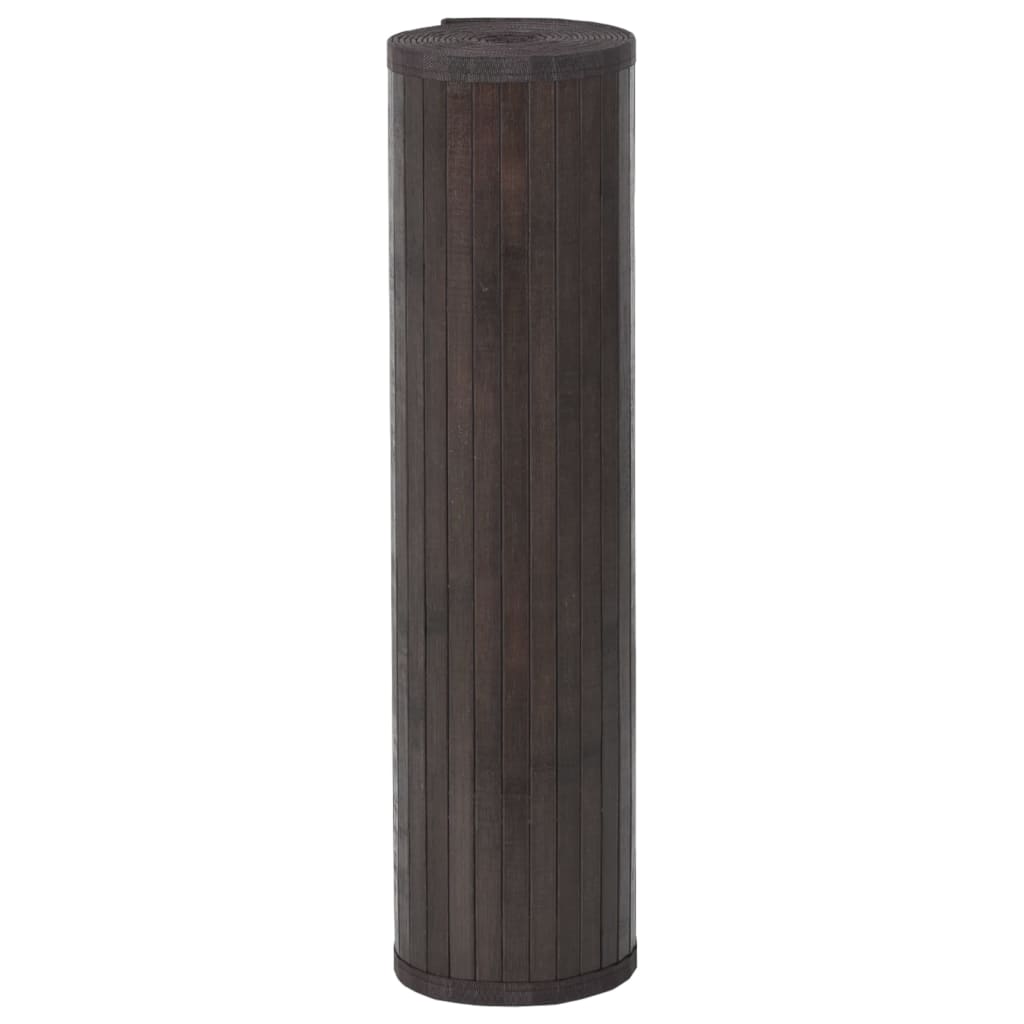 Vidaxx rechteckiger Teppich 70x1000 cm Bambus dunkelbraun