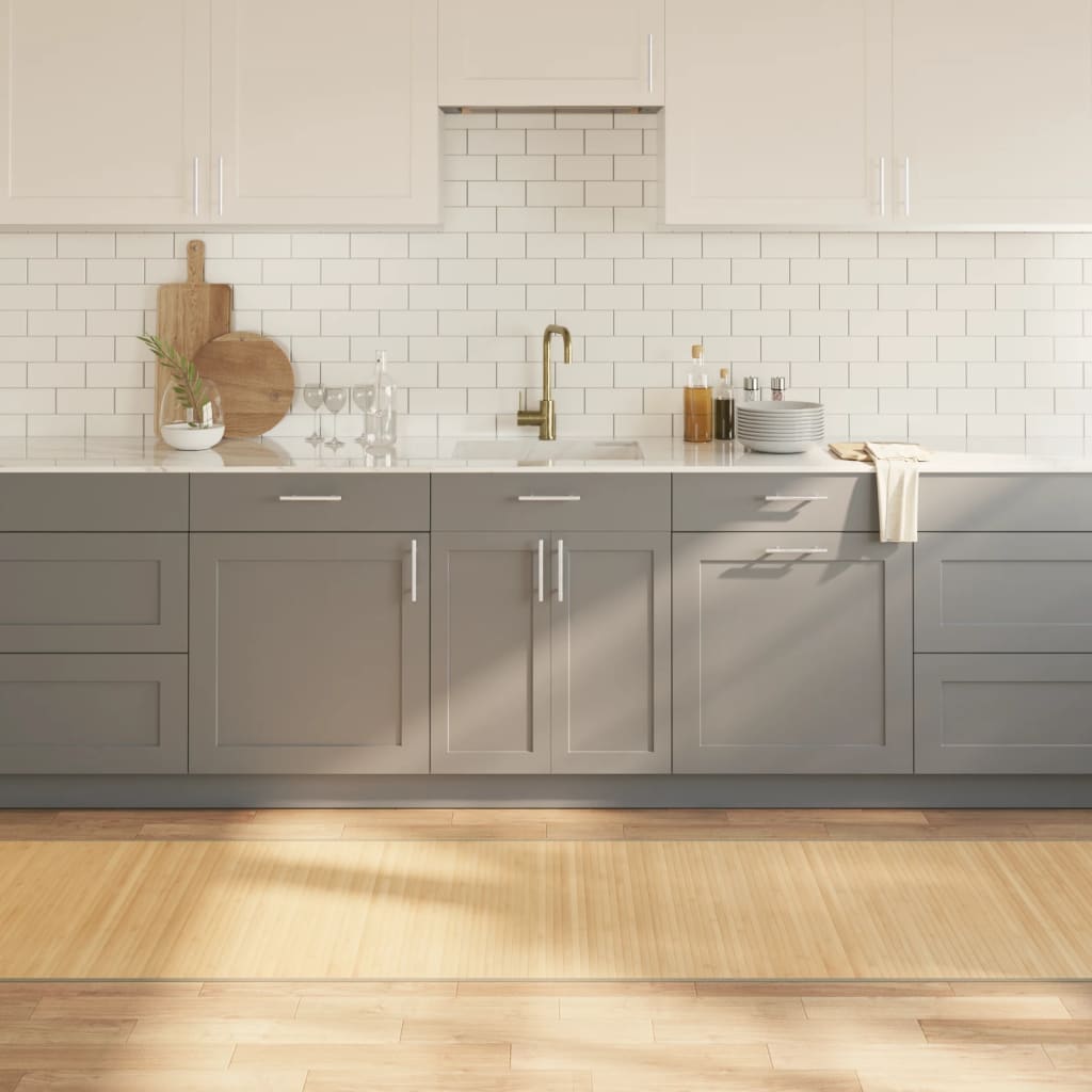 Vidaxx rechteckiger Teppich 80x400 cm Bambus hell natur