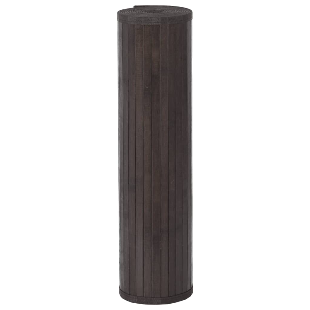 Vidaxx rechteckiger Teppich 80x400 cm Bambus dunkelbraun