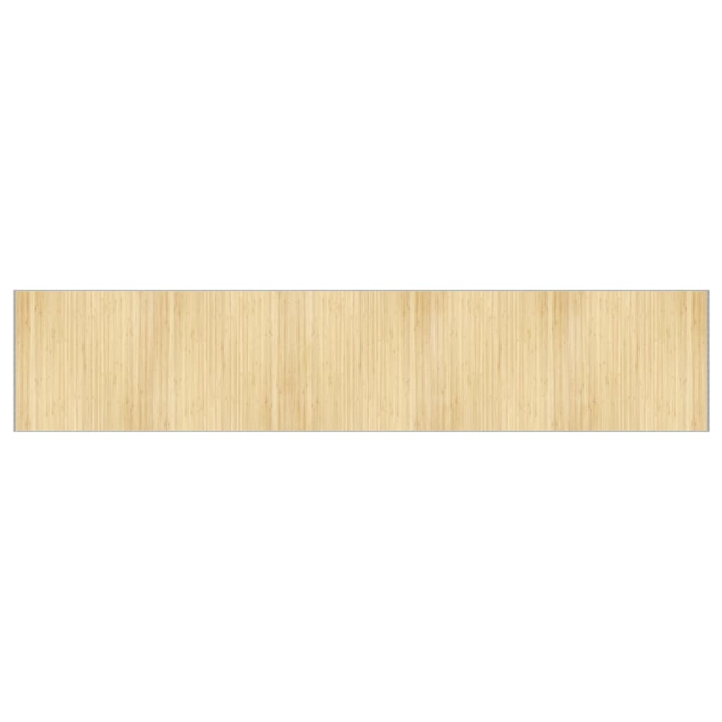 Vidaxx rechteckiger Teppich 100x1000 cm Bambus hell natur