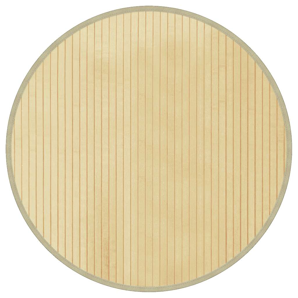 VidaXL Teppich rund 60 cm Bambus hell natur