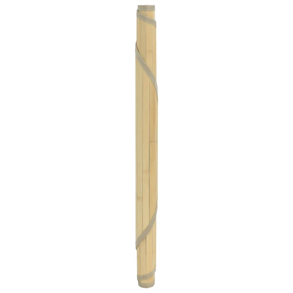 VidaXL Teppich rund 60 cm Bambus hell natur