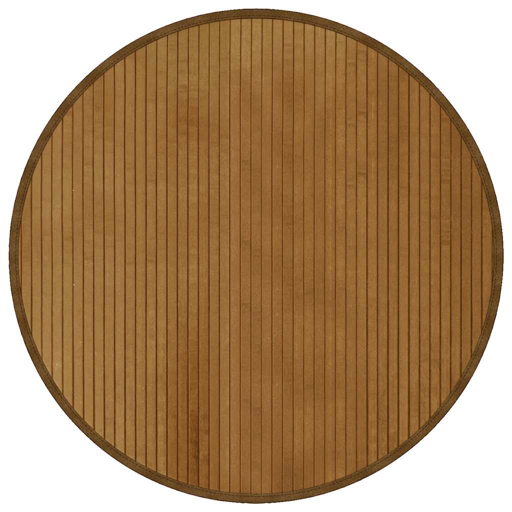 VidaXL Teppich rund 80 cm Bambusbraun