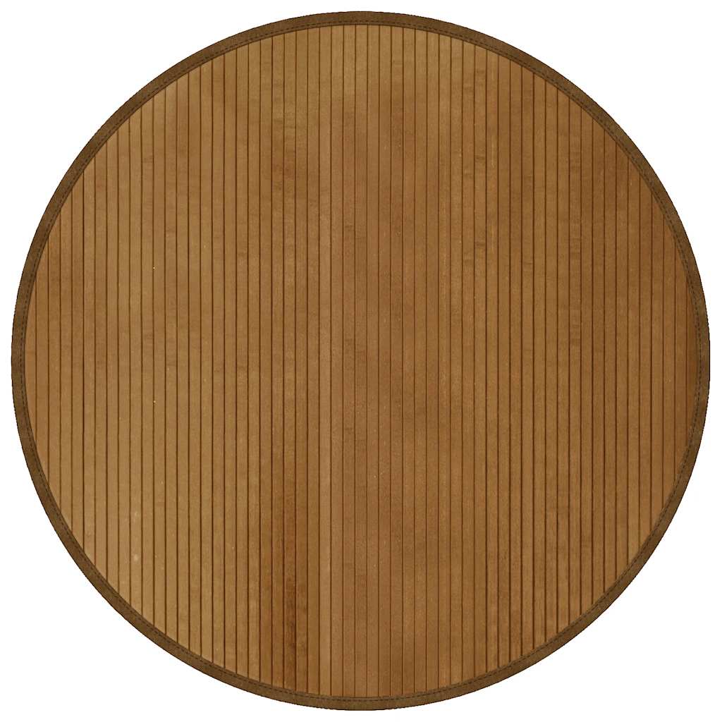 VidaXL Teppich rund 100 cm Bambusbraun