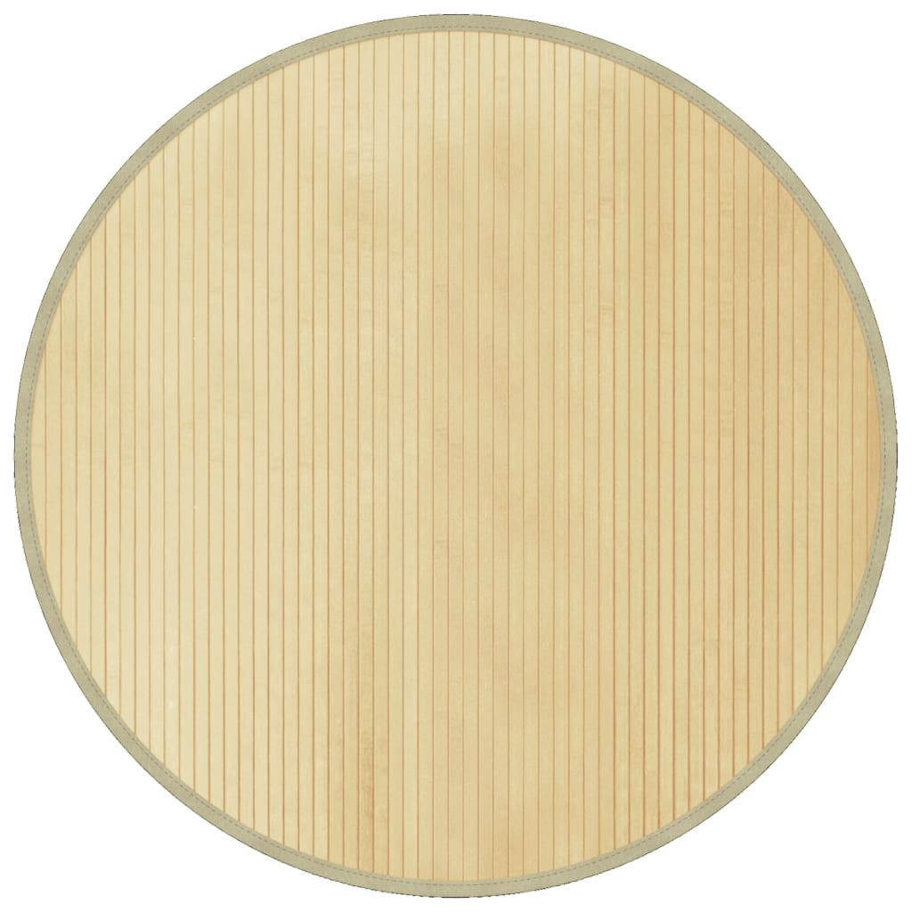 VidaXL Teppich rund 100 cm Bambus hell natur