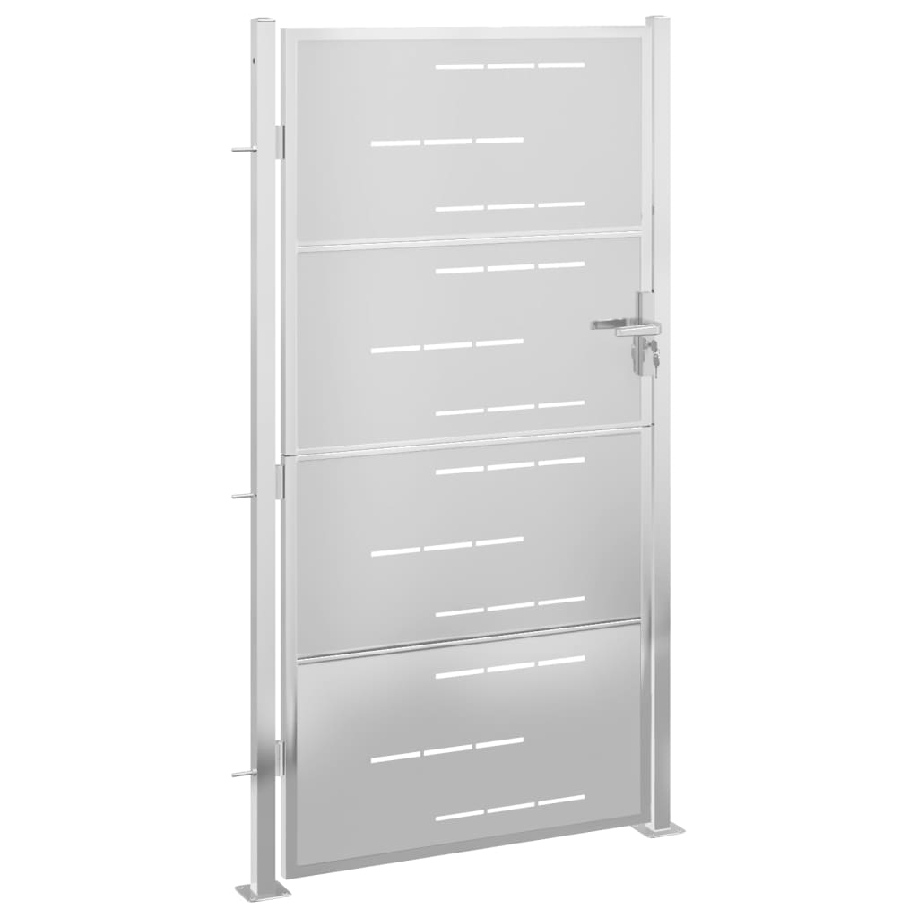 VidaXL Gartentor 100x200 cm Edelstahl