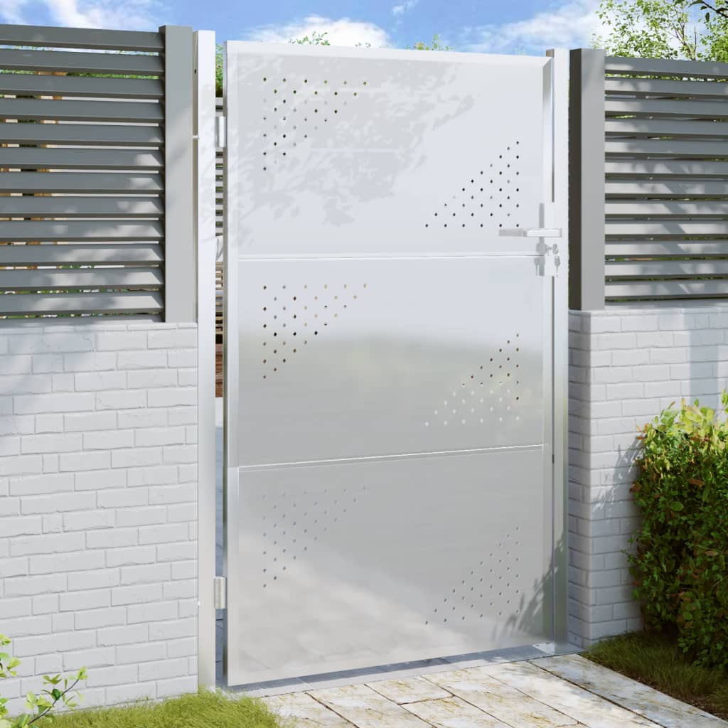 VidaXL Gartentor 100x125 cm Edelstahl