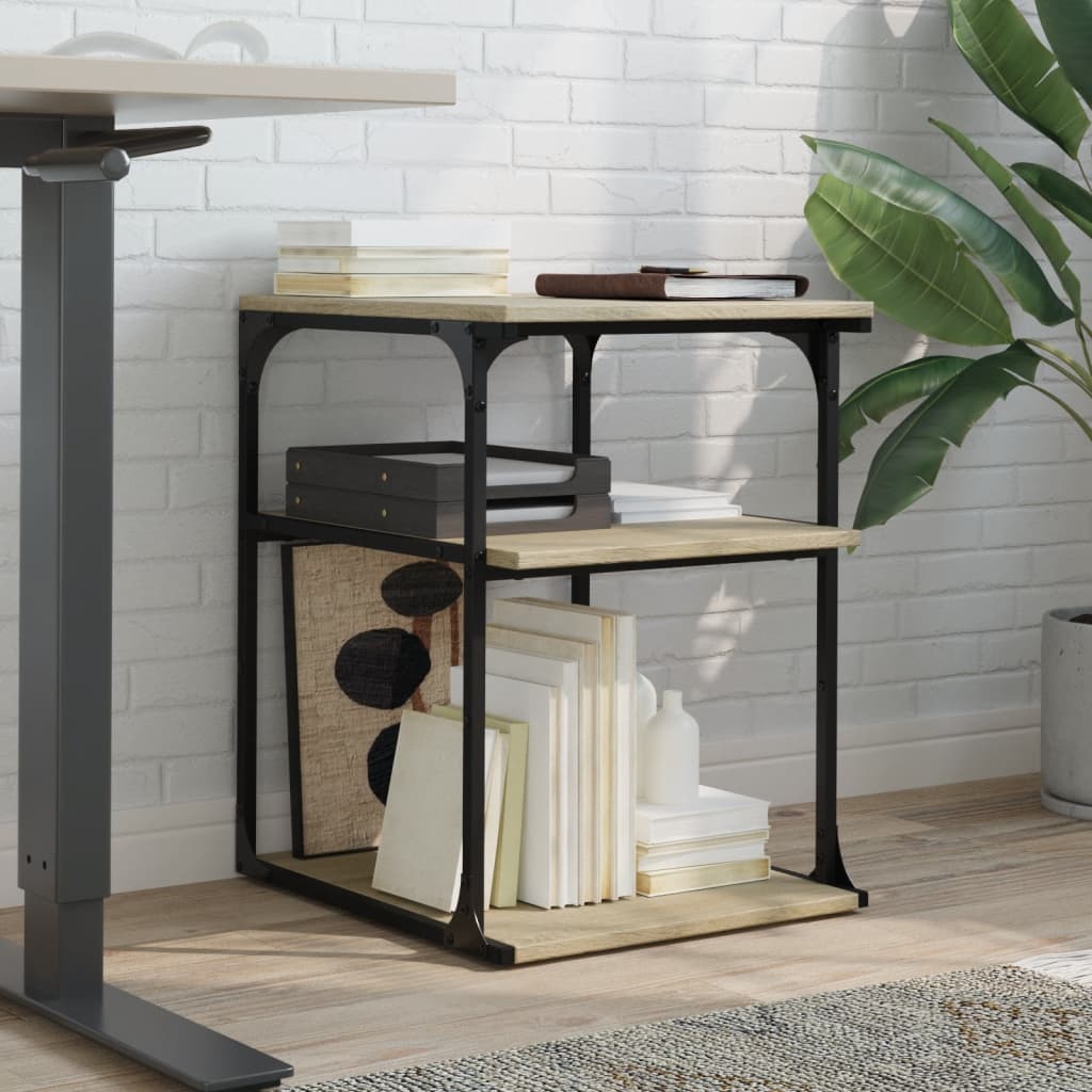 VidaXL Druckerschrank 3-schichtig 43x48x64 cm Holzwerkstoff Sonoma-Eiche