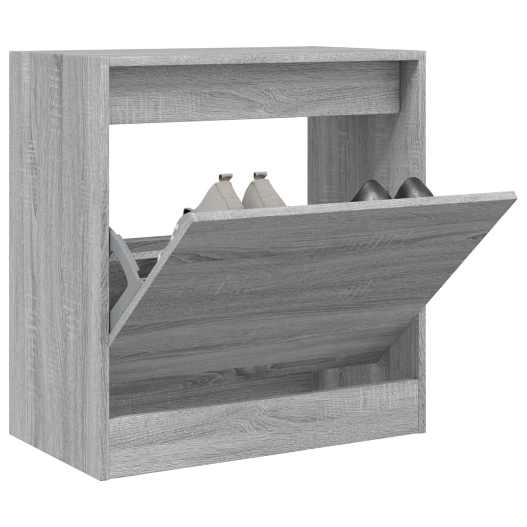 Vidaxx Schuhschrank 60x34x63,5 cm, Holzwerkstoff, Farbe Sonoma-Eiche, Grau