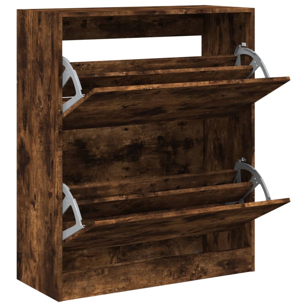 Vidaxx Schuhschrank 80x34x96,5 cm verarbeitetes Holz, geräucherte Eiche