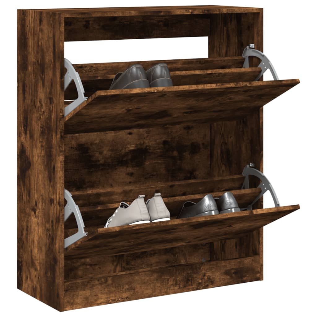 Vidaxx Schuhschrank 80x34x96,5 cm verarbeitetes Holz, geräucherte Eiche