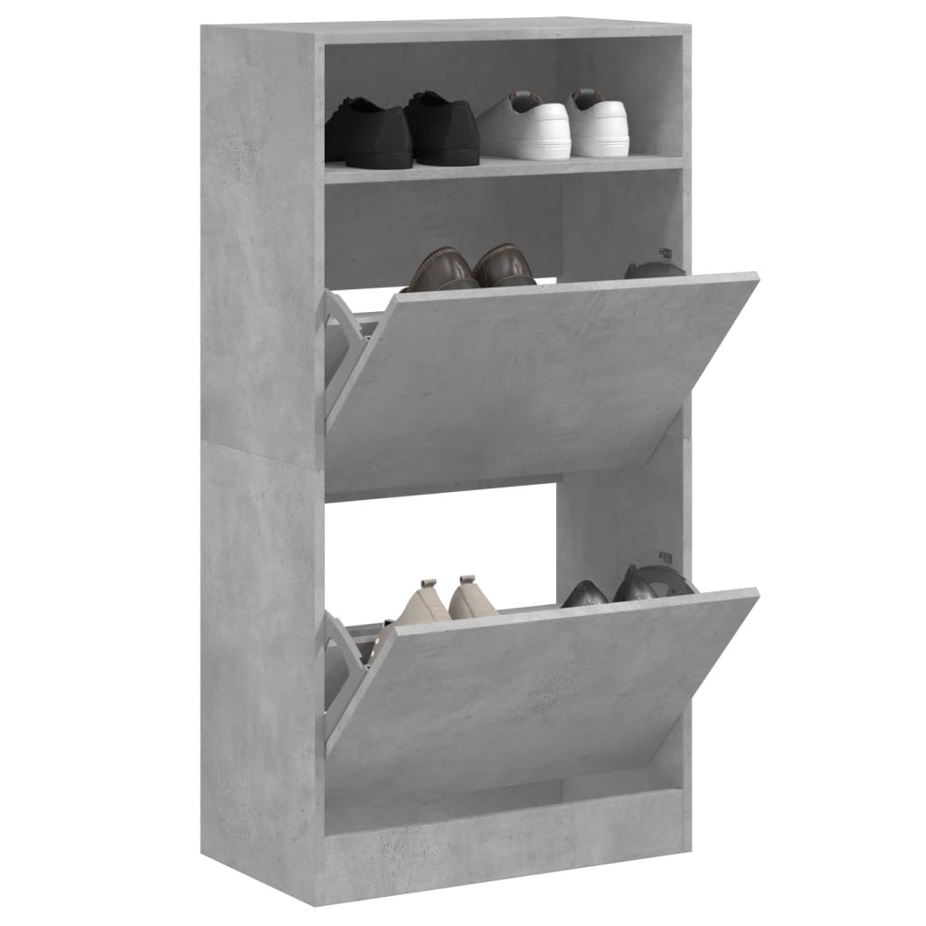 Vidaxx Schuhschrank 60x34x116 cm Holzwerkstoff betongrau