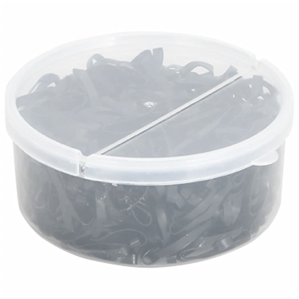 Vidaxl Haargummis Pferd 500 Stück Silikon schwarz