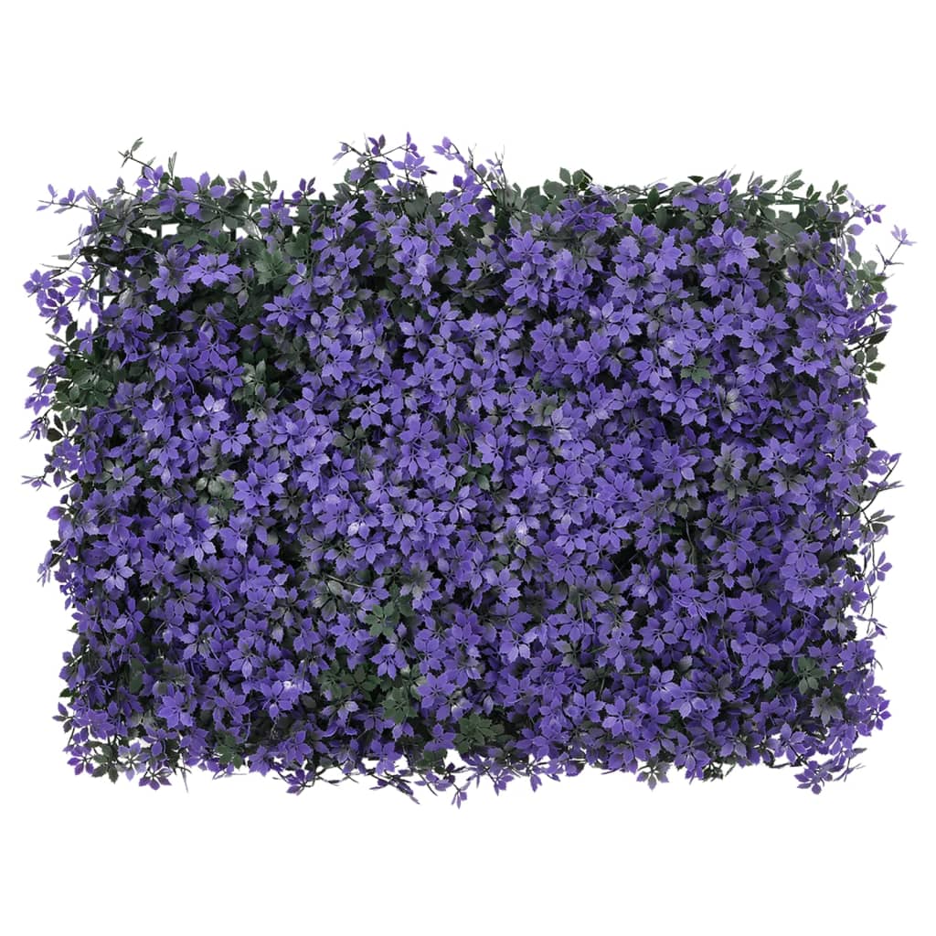Vidaxxl Zaun mit künstlichen Blättern 6 Stück 40x60 cm lila