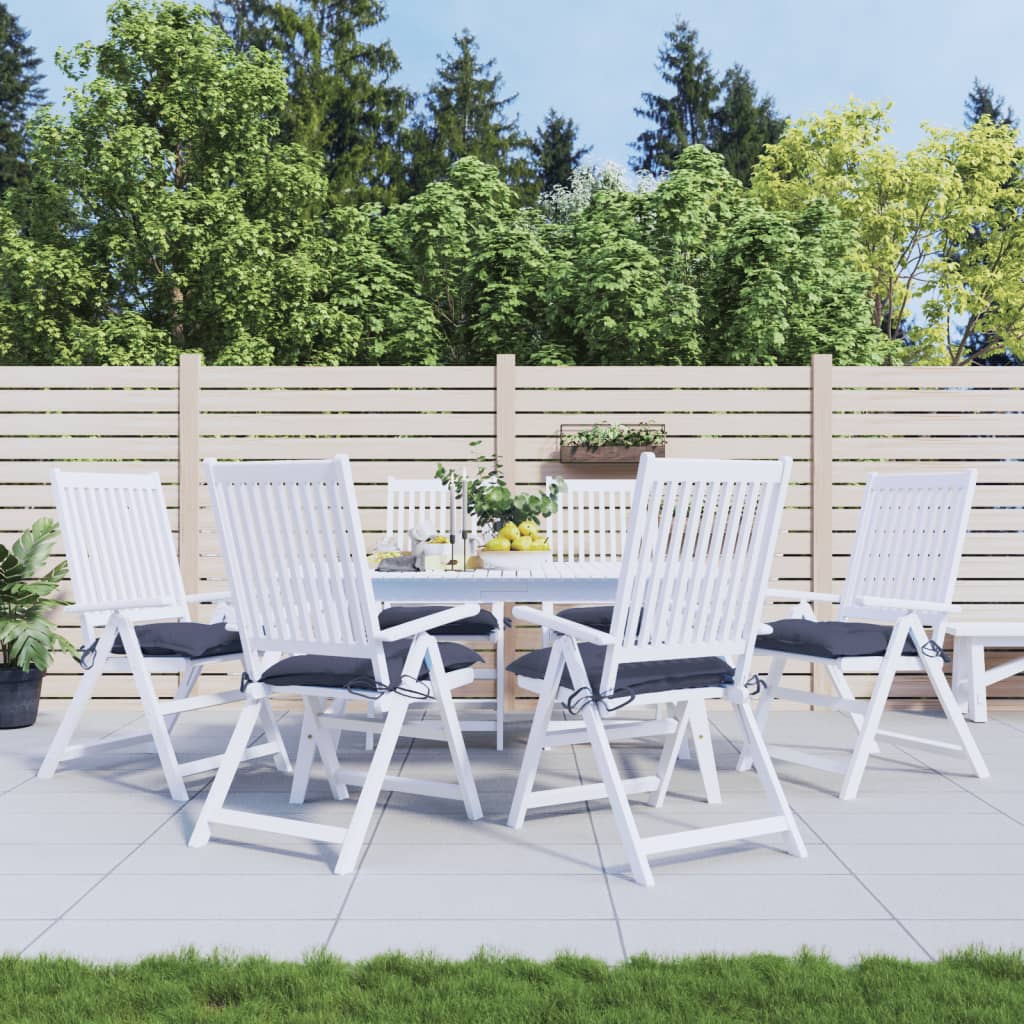VidaXL Stuhlkissen 6 Stück 50x50x7 cm Oxford-Stoff Marineblau