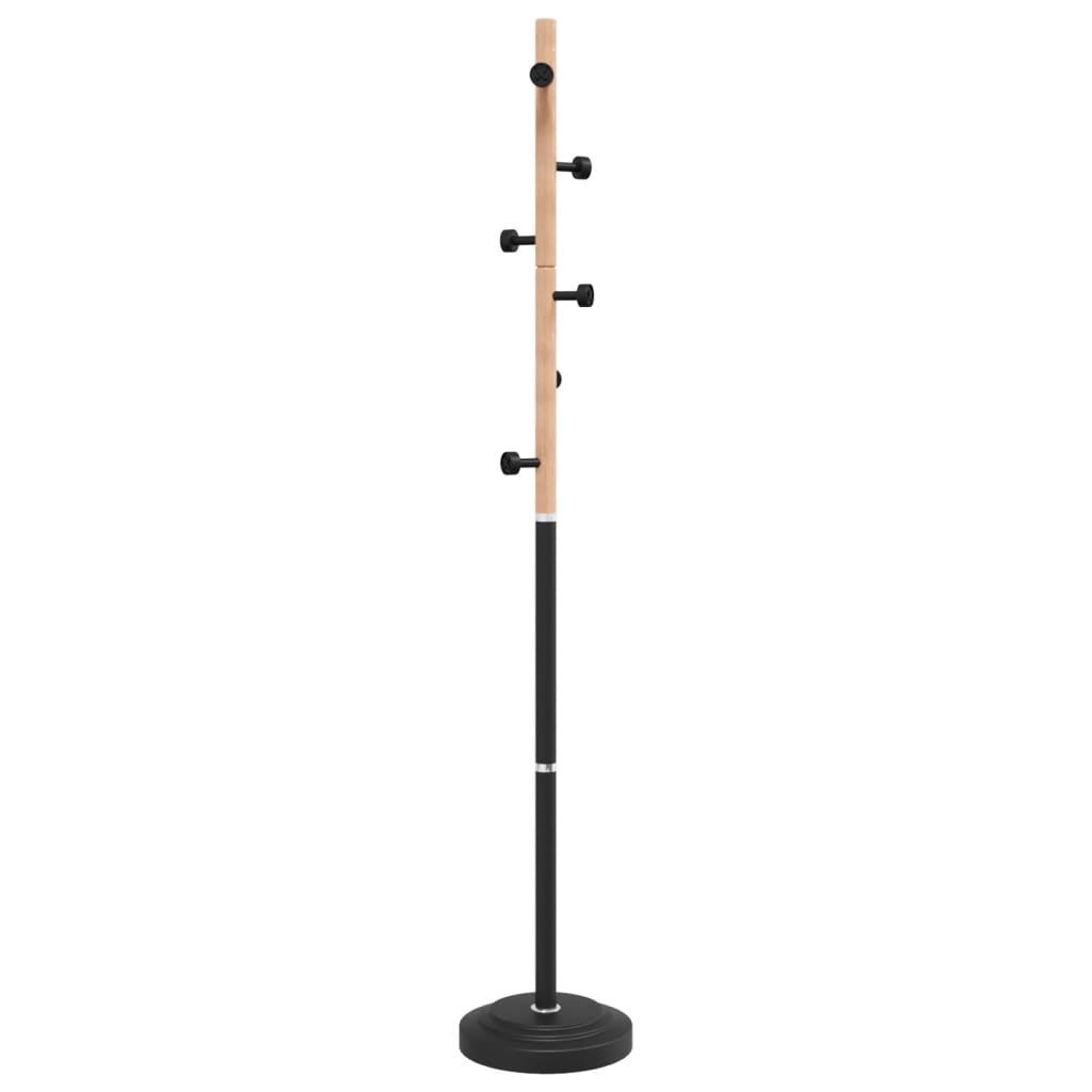 VidaXL Garderobenständer 177 cm pulverbeschichtetes Eisen schwarz