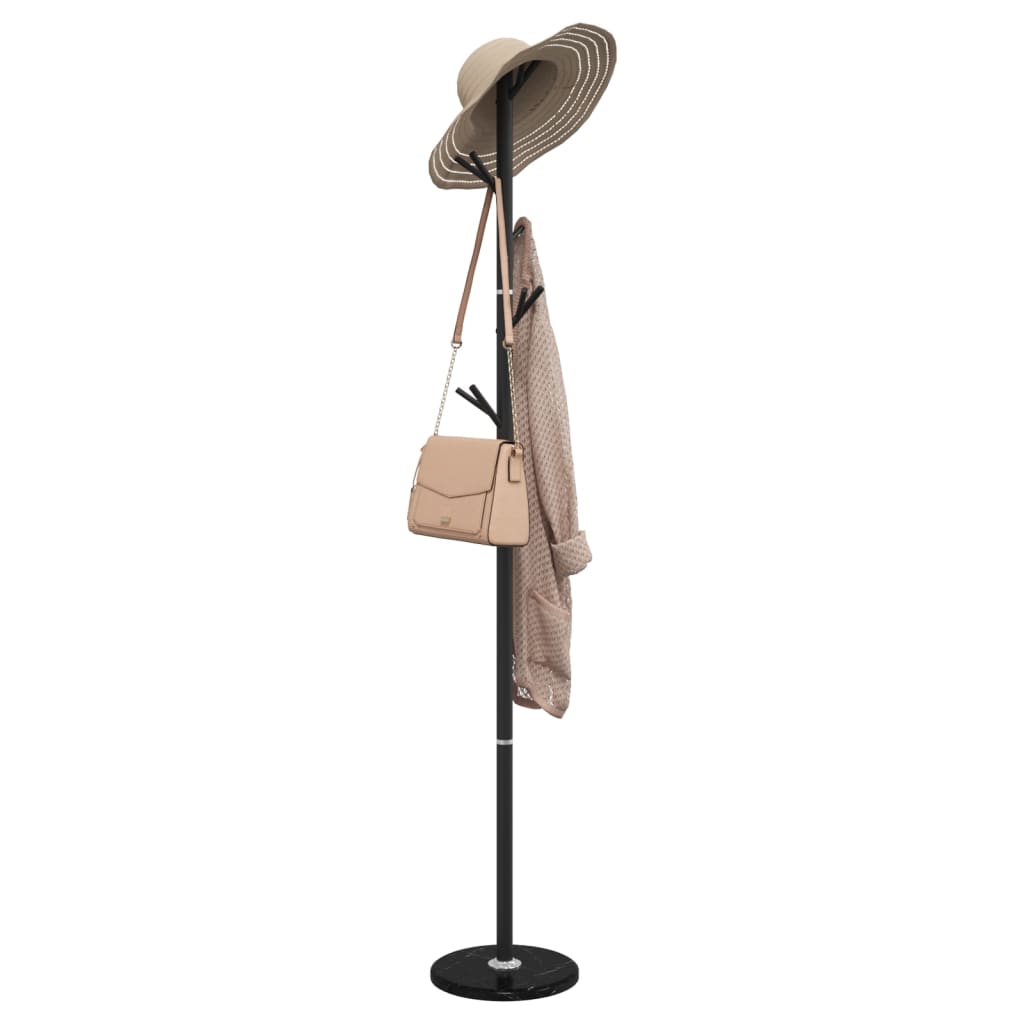 VidaXL Garderobenständer 175 cm pulverbeschichtetes Eisen schwarz