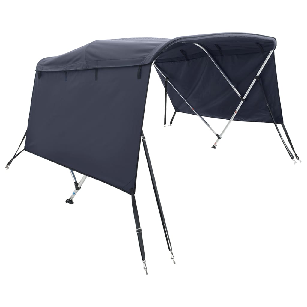 VidaXL Bimini-Top 3 Bögen mit Seitenwänden 183x(170-182)x137 cm