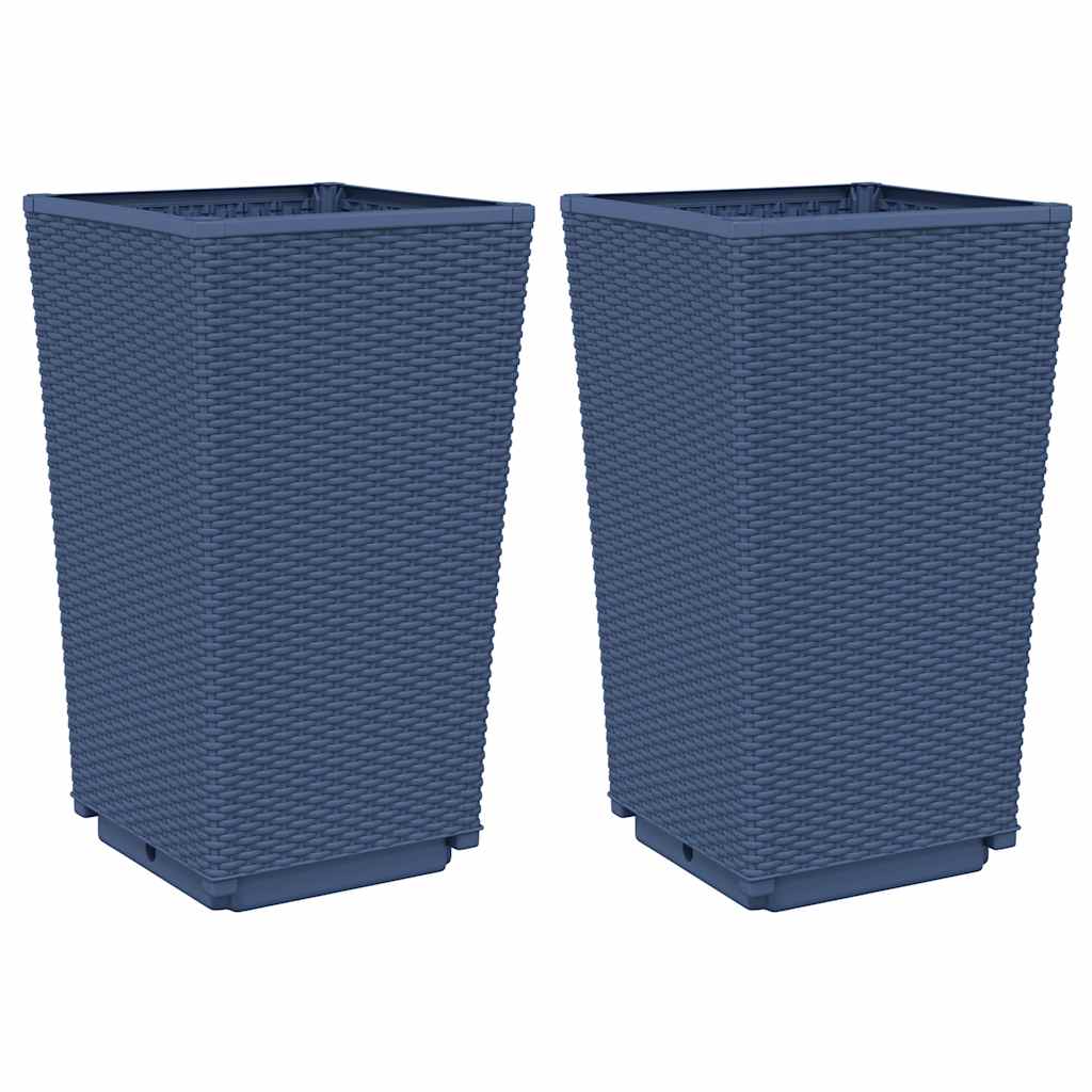 Vidaxx Pflanzgefäße 2 Stück 32,5x32,5x57 cm Polypropylen grau