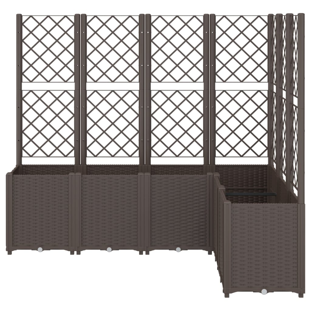 VidaXL Pflanzgefäß mit Gitter 160x120x140 cm Polypropylen braun