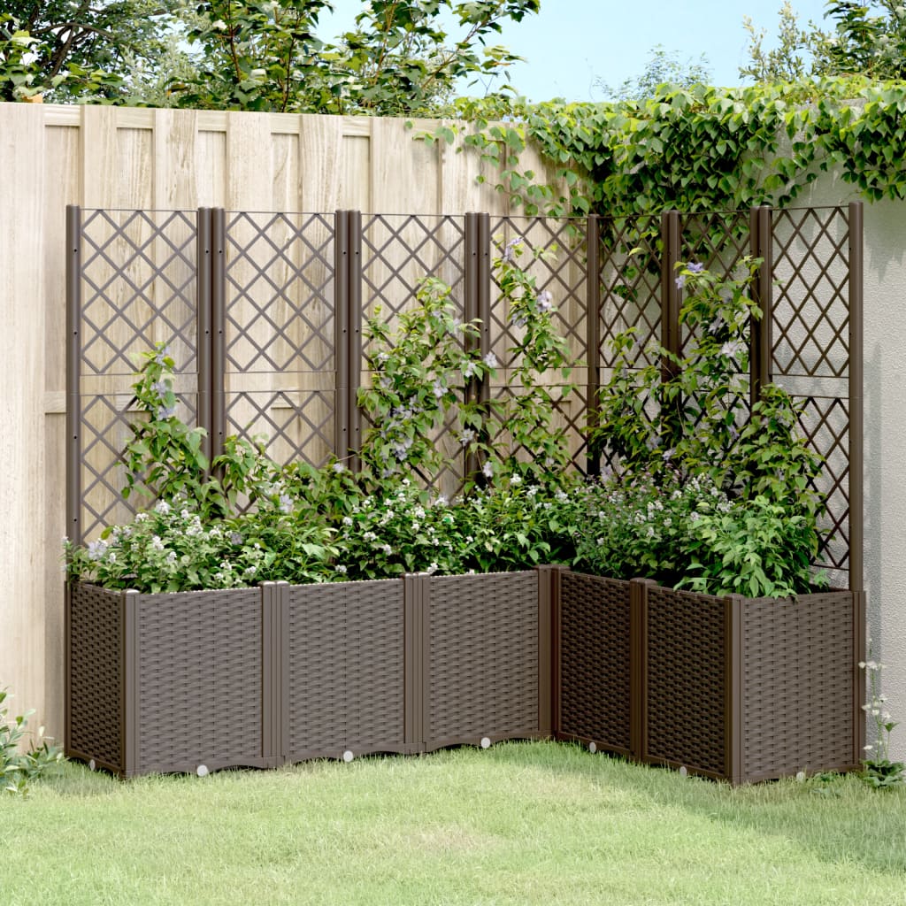 VidaXL Pflanzgefäß mit Gitter 160x120x140 cm Polypropylen braun