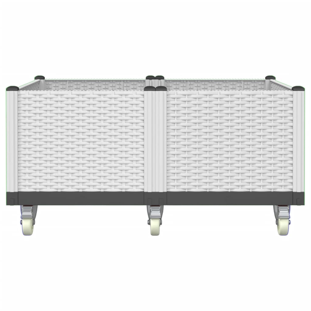 Vidaxx Pflanzgefäß mit Rädern 100x80x54 cm Polypropylen weiß