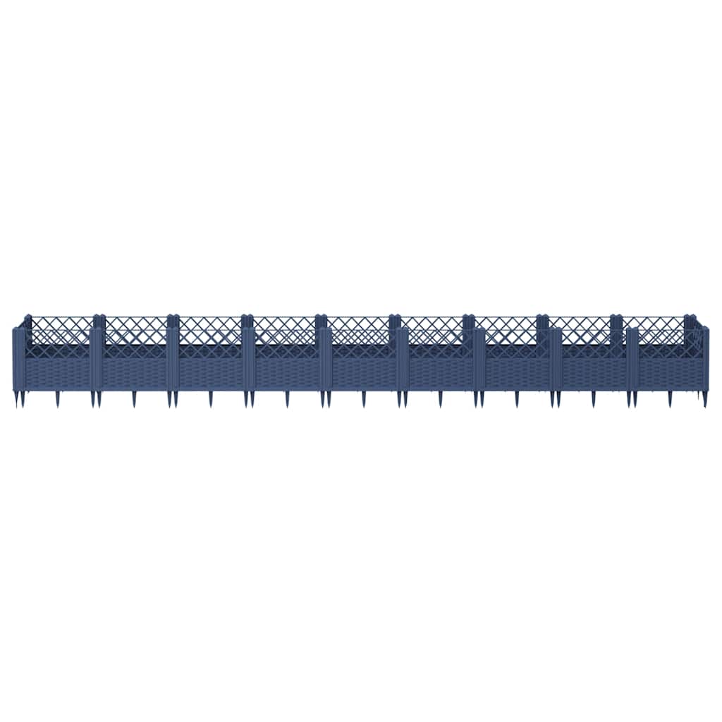 Vidaxx Pflanzgefäß mit Stiften 363,5 x 43,5 x 43,5 cm Polypropylen grau